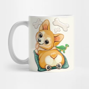 Corgi Pet Dog Playful Cartoon Character Mug